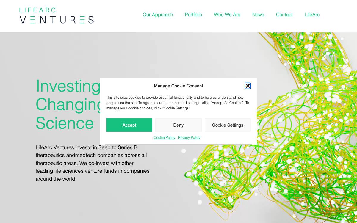 LifeArc Ventures website preview