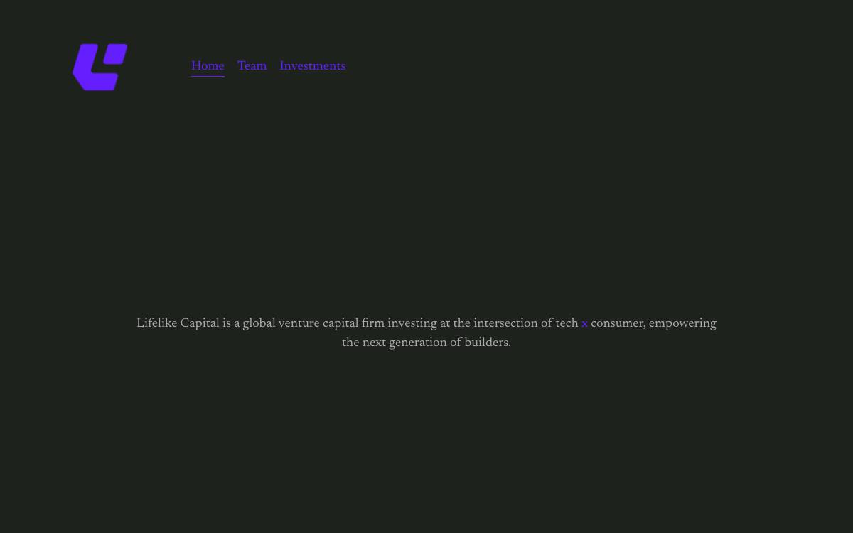 Lifelike Capital website preview