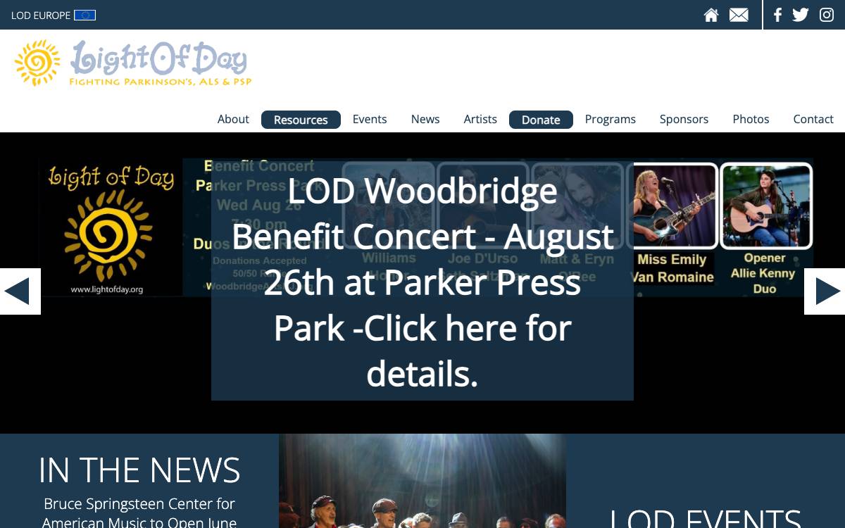 Light of Day Venture website preview
