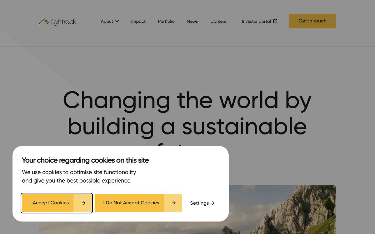 Lightrock website preview