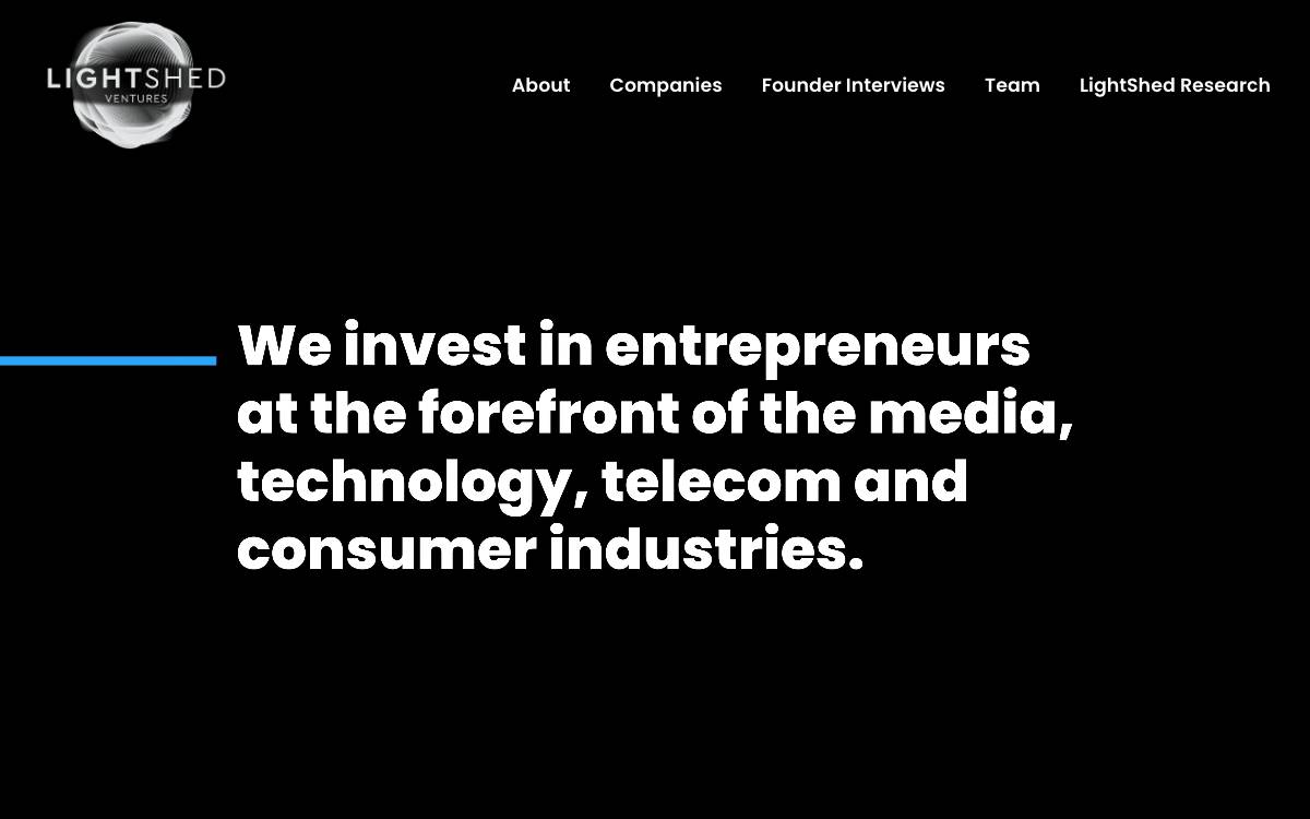 LightShed Ventures website preview