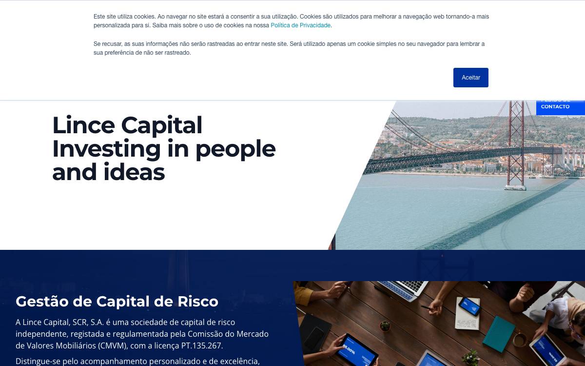 Lince Capital website preview