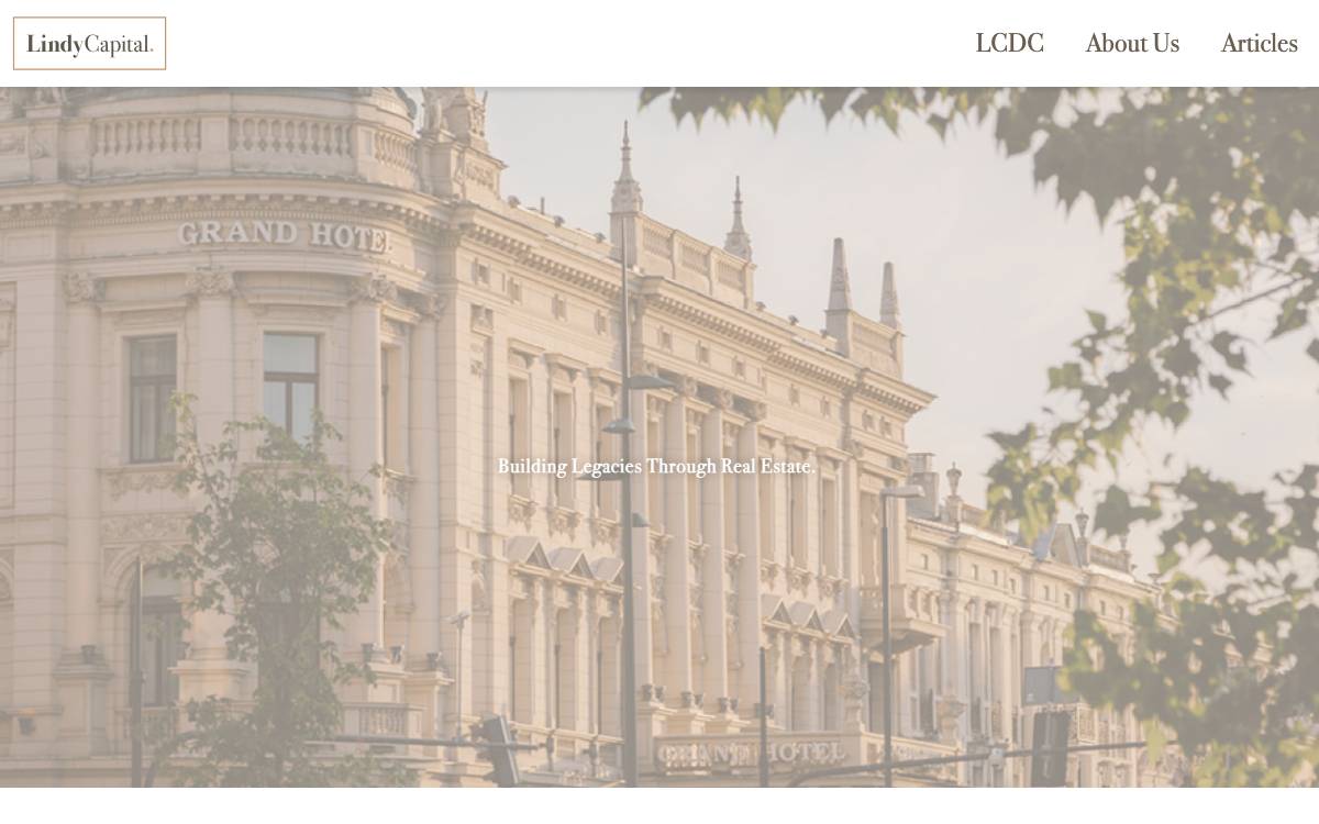 Lindy Capital website preview
