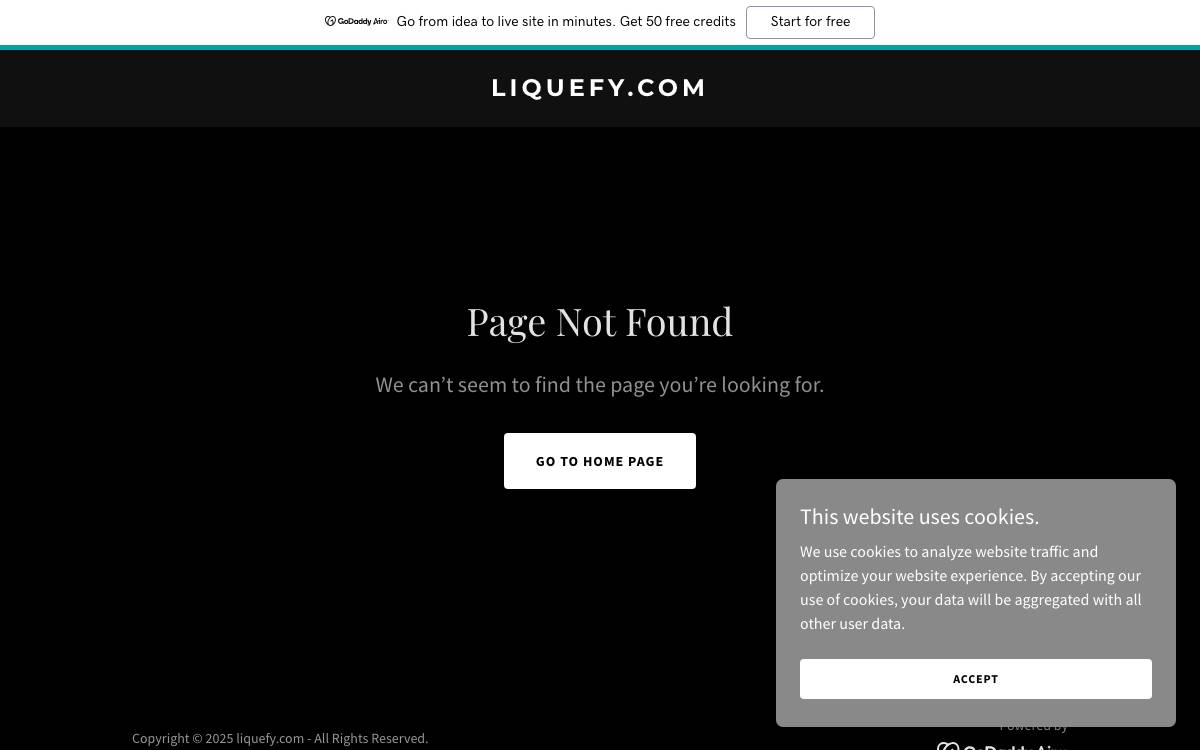 Liquefy Labs website preview