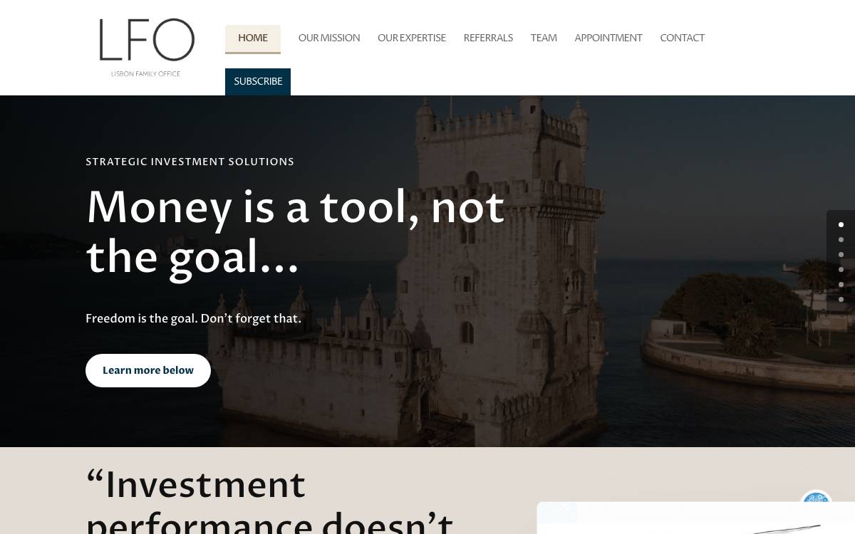 Lisbon Family Office website preview