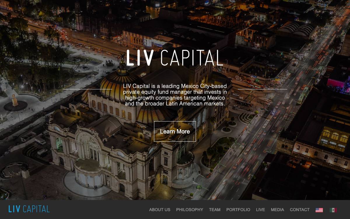 LIV Capital website preview