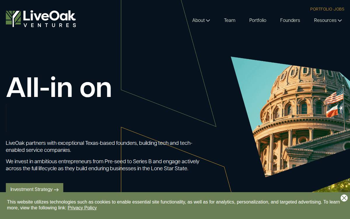 LiveOak Venture Partners website preview