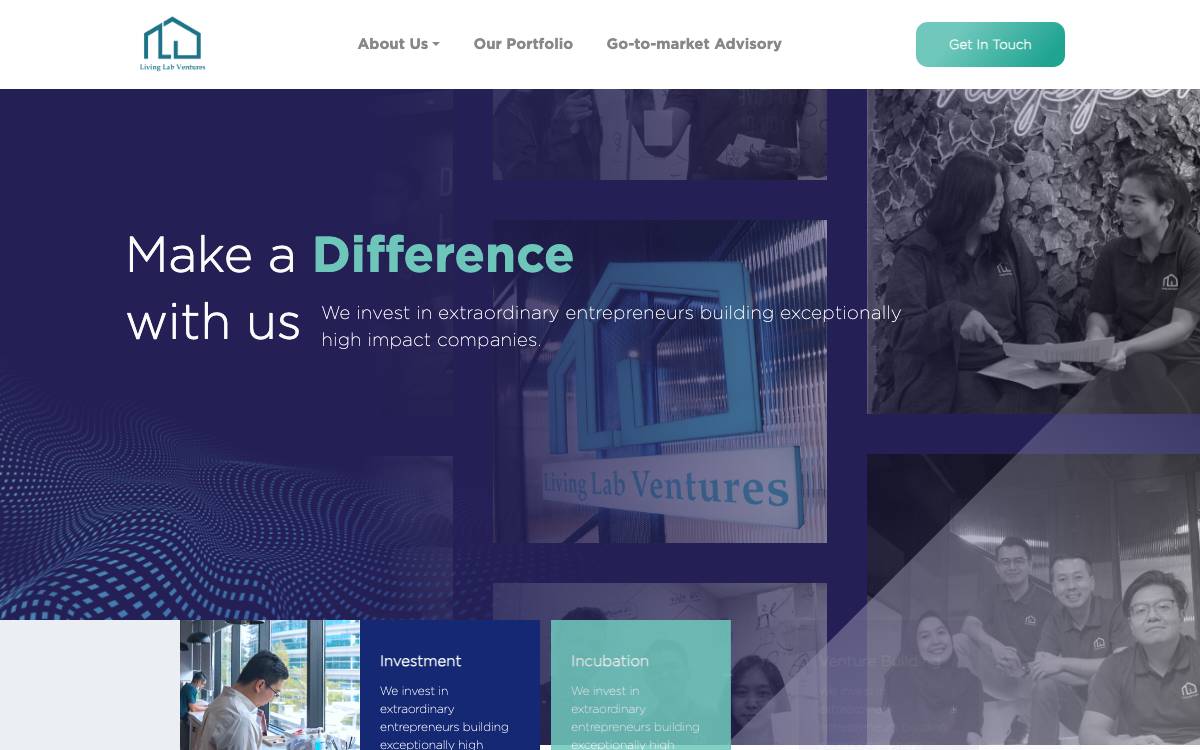 Living Lab Ventures website preview