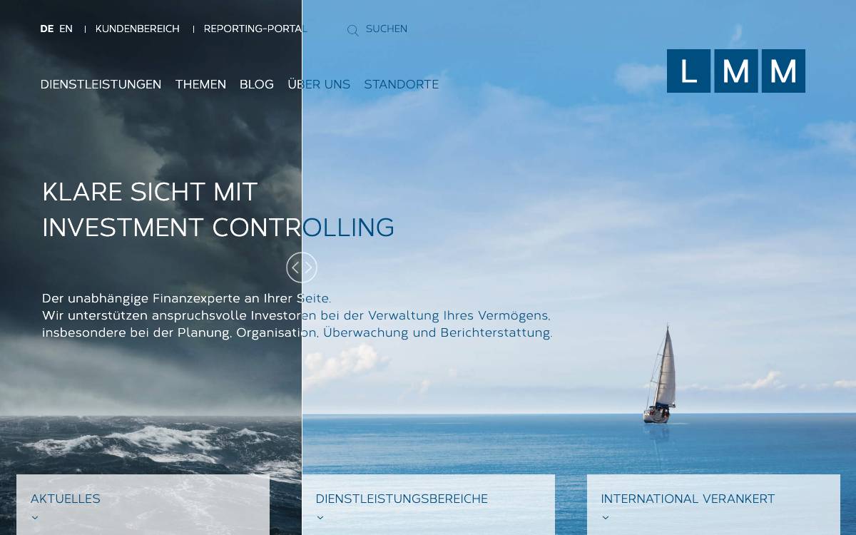 LMM Investment Controlling website preview