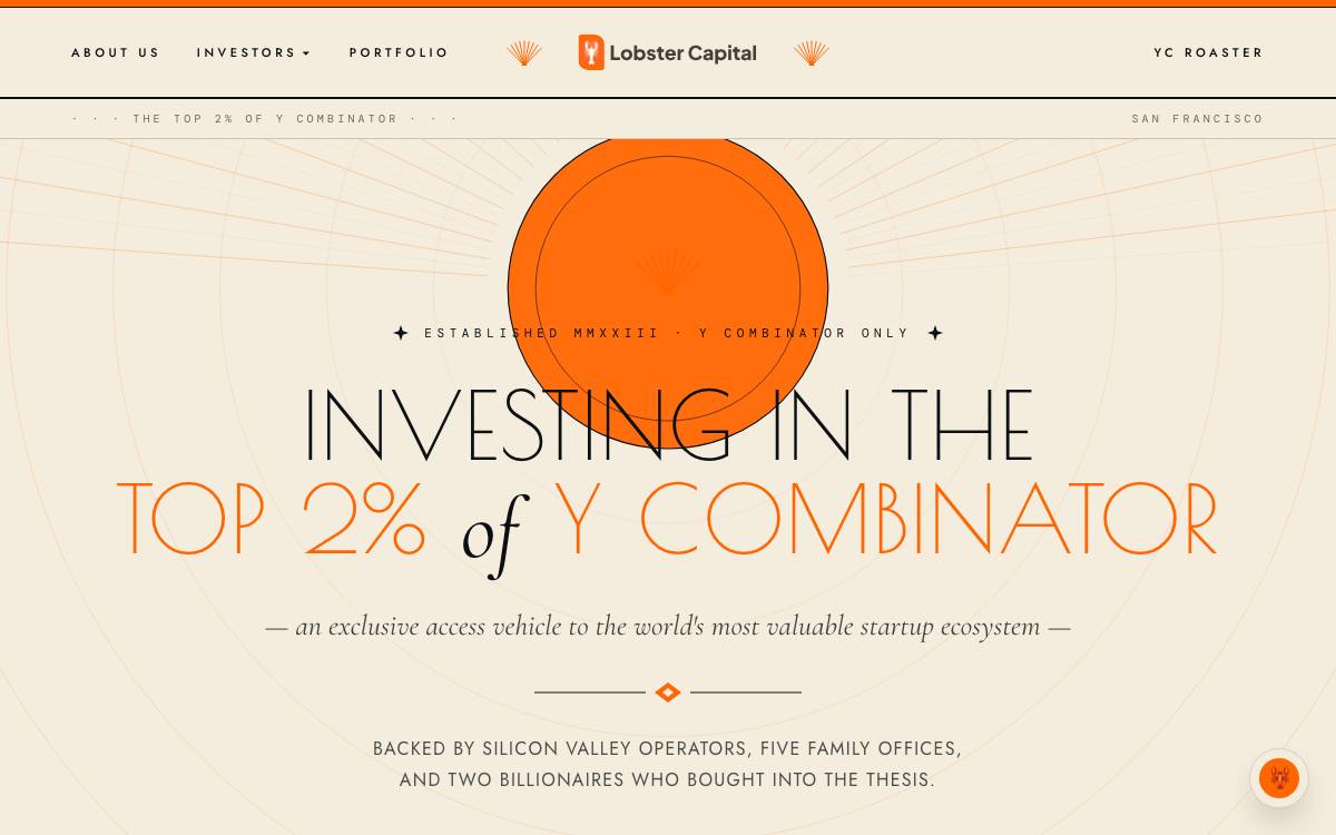 Lobster Capital website preview