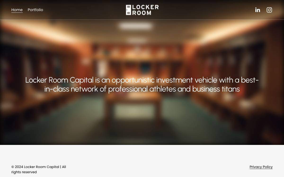 Locker Room Capital website preview