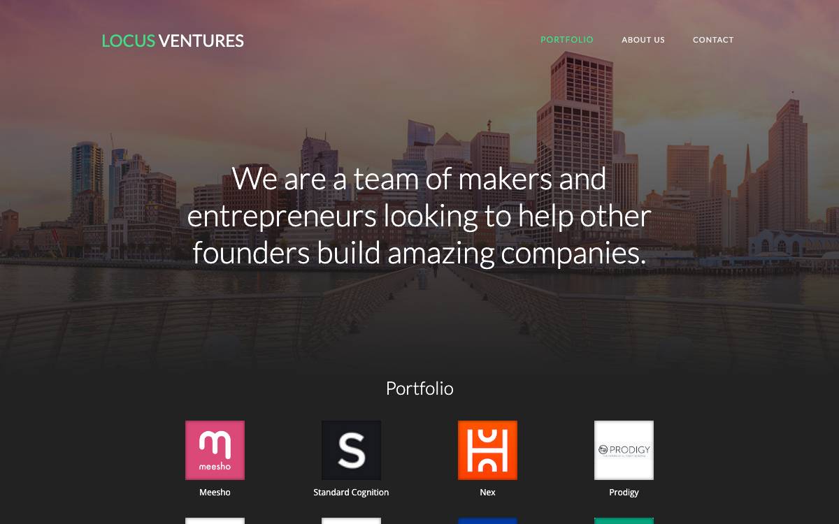 Locus Ventures website preview