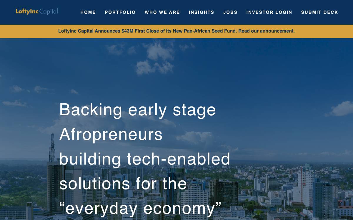 LoftyInc Capital website preview
