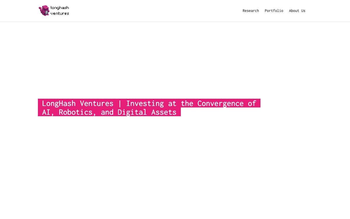 LongHash Ventures website preview