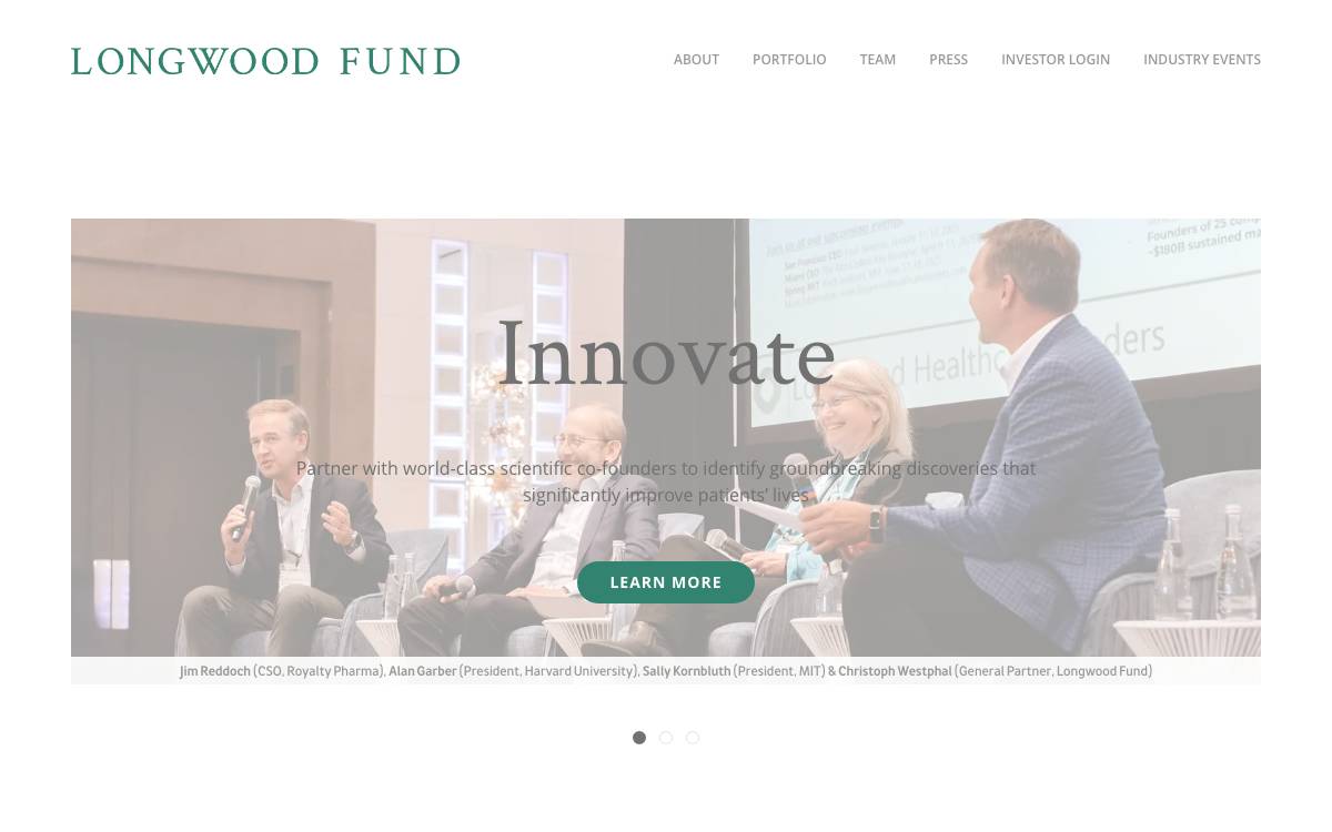 Longwood Fund website preview