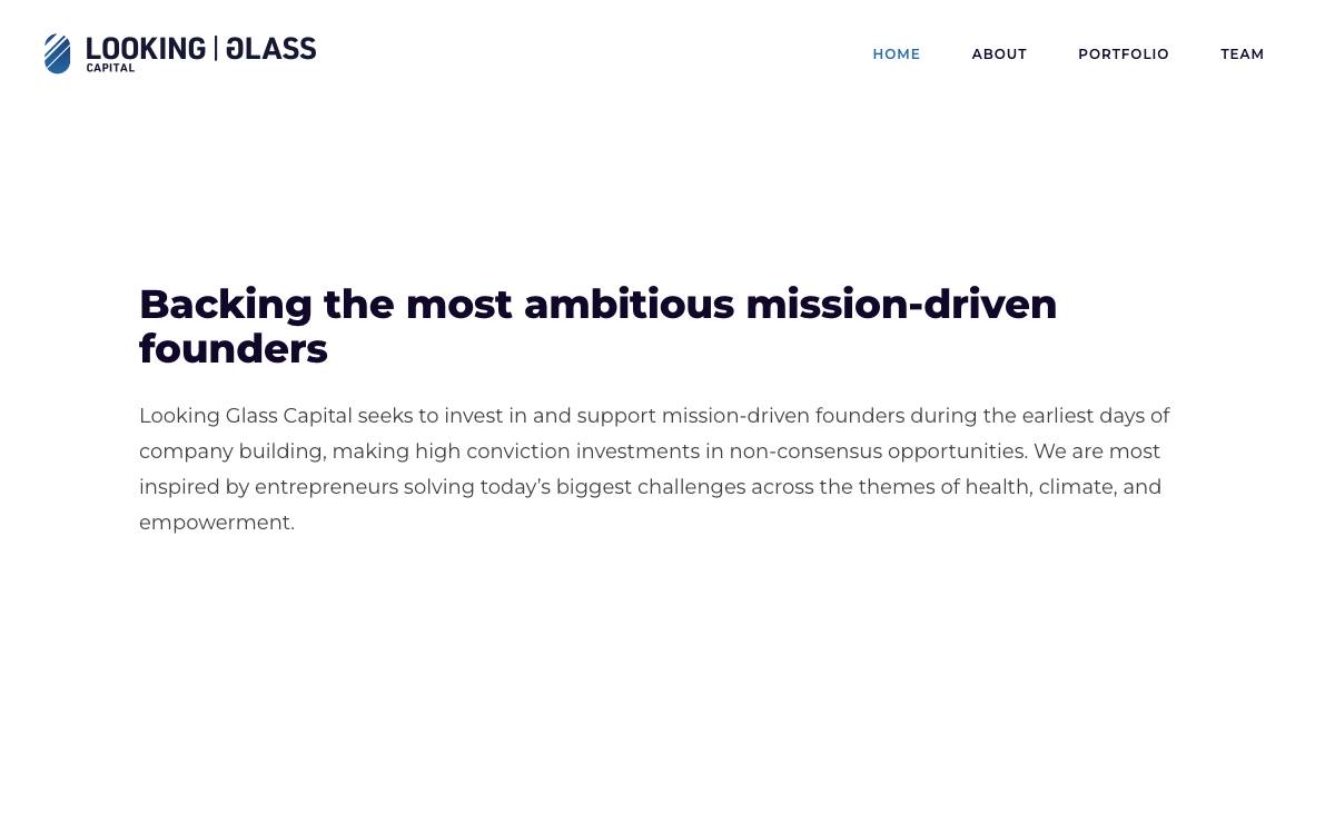 Looking Glass Capital website preview