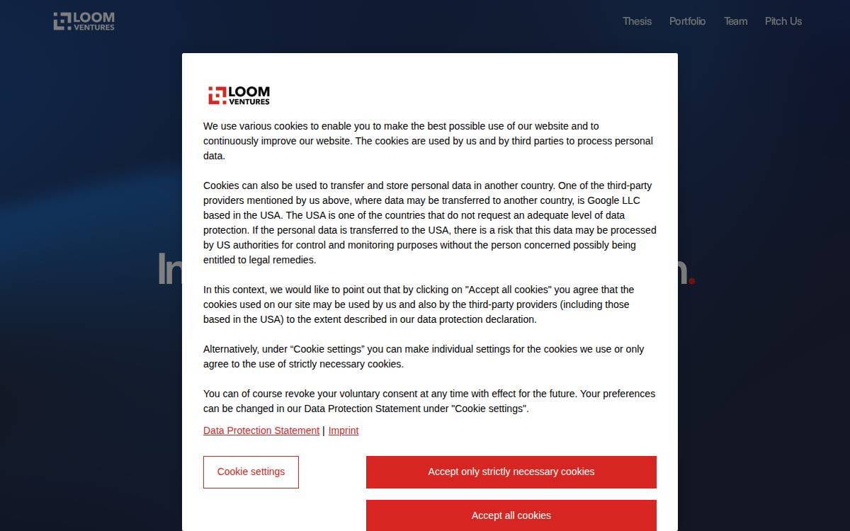 Loom Ventures website preview