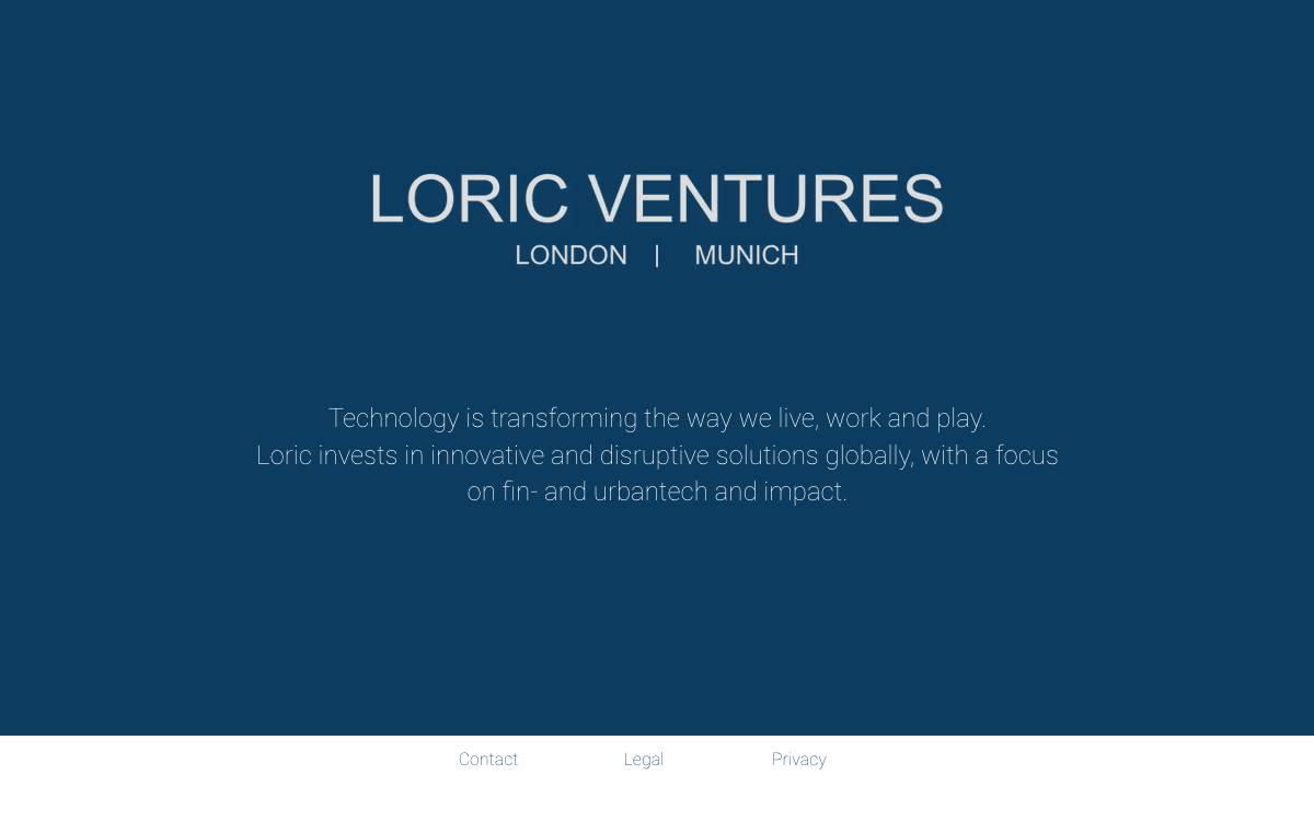Loric Ventures website preview
