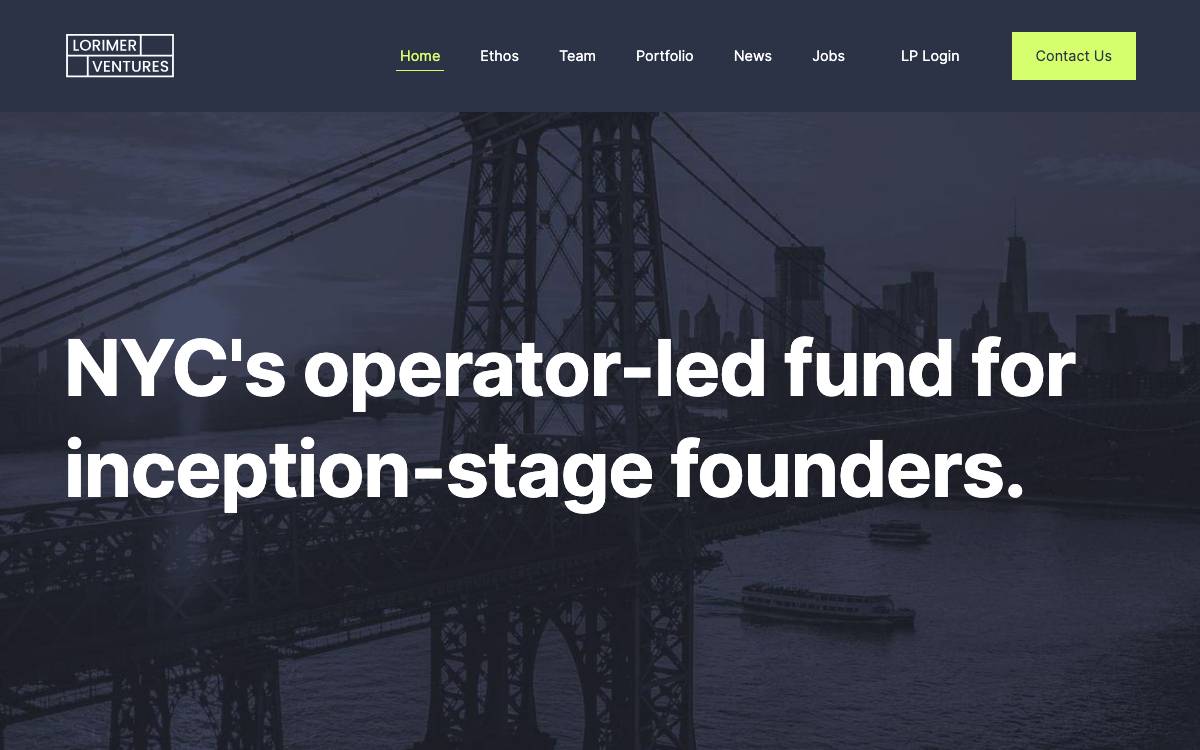 Lorimer Ventures website preview