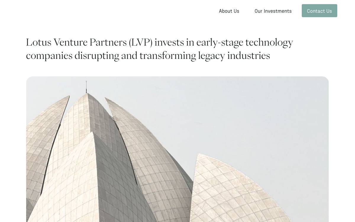 Lotus Venture Partners website preview