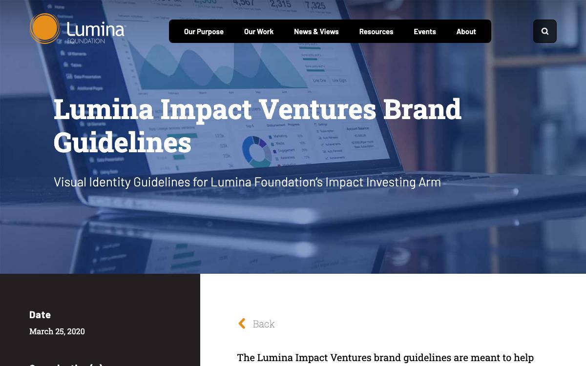Lumina Impact Ventures website preview