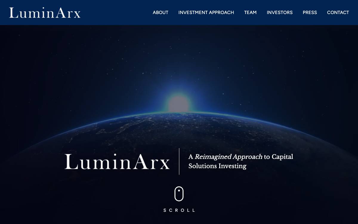 LuminarX website preview