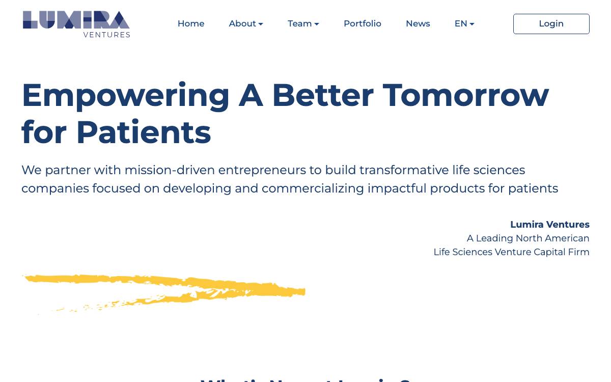 Lumira Ventures website preview