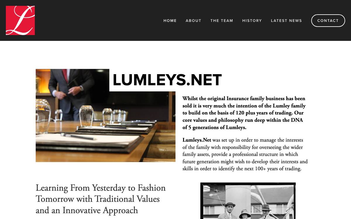 Lumleys website preview