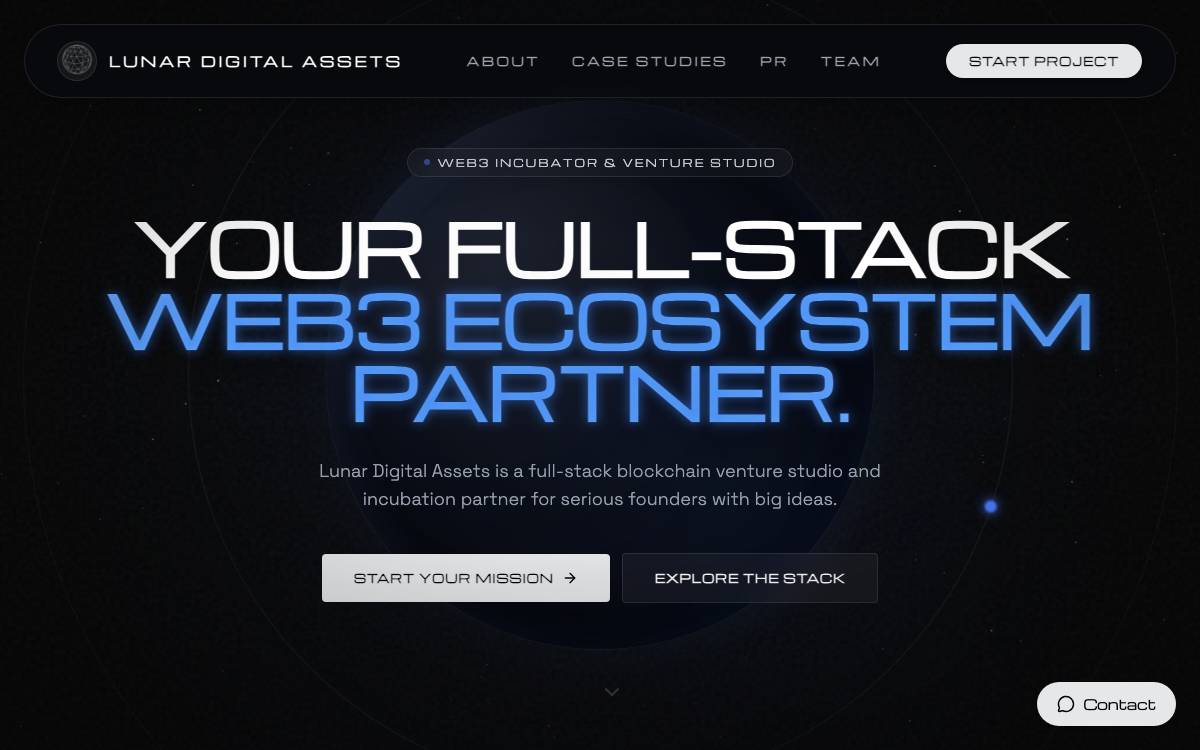 Lunar Digital Assets website preview