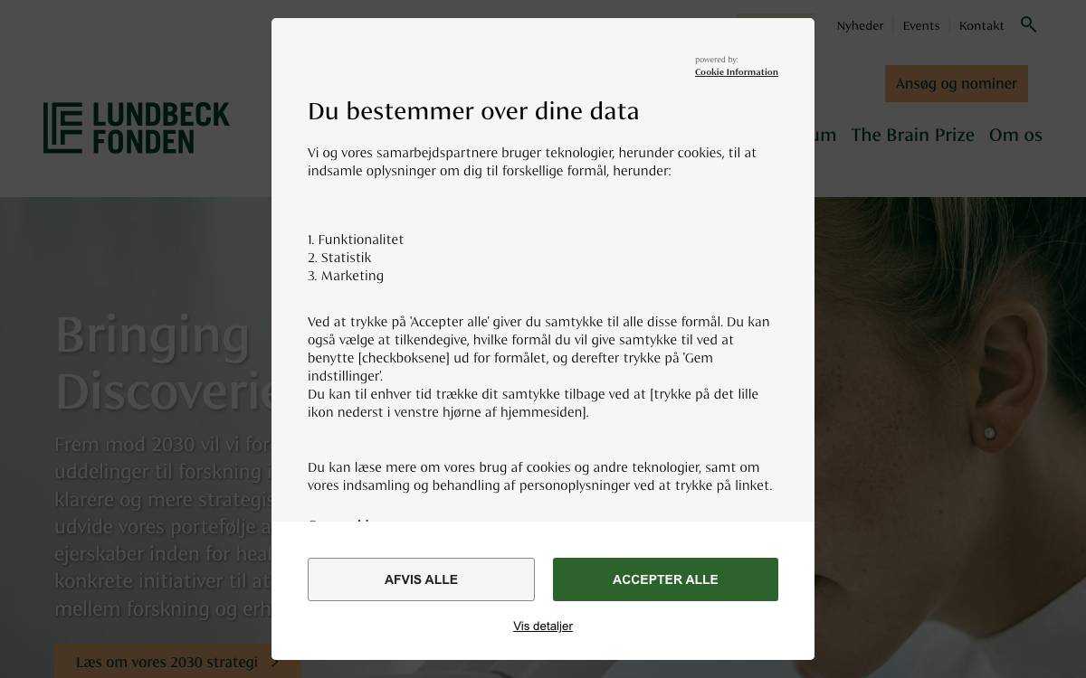 Lundbeckfonden Ventures website preview