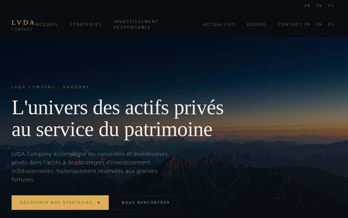 LVDA Company website preview
