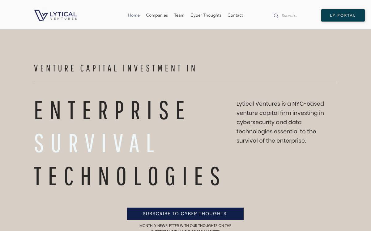 Lytical Ventures website preview