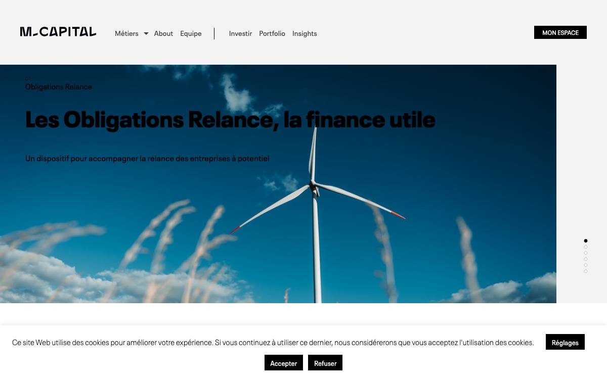 M Capital Partners website preview