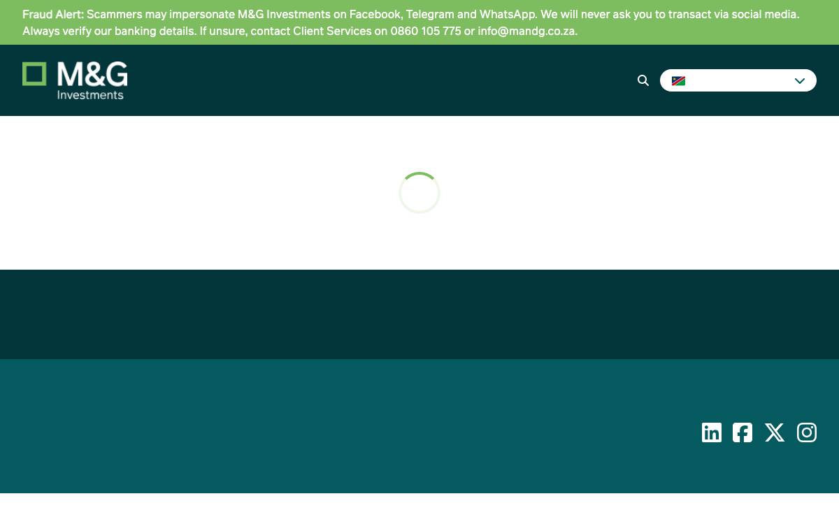 M&G Investments website preview