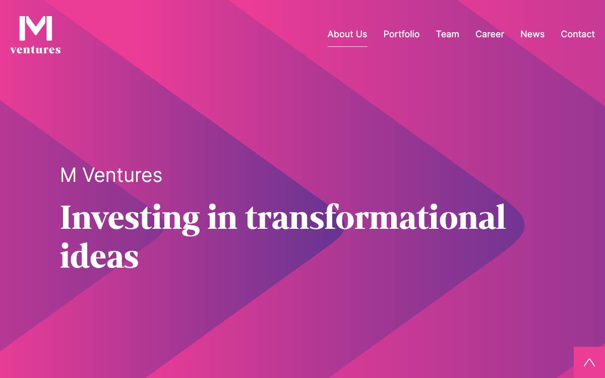M Ventures website preview