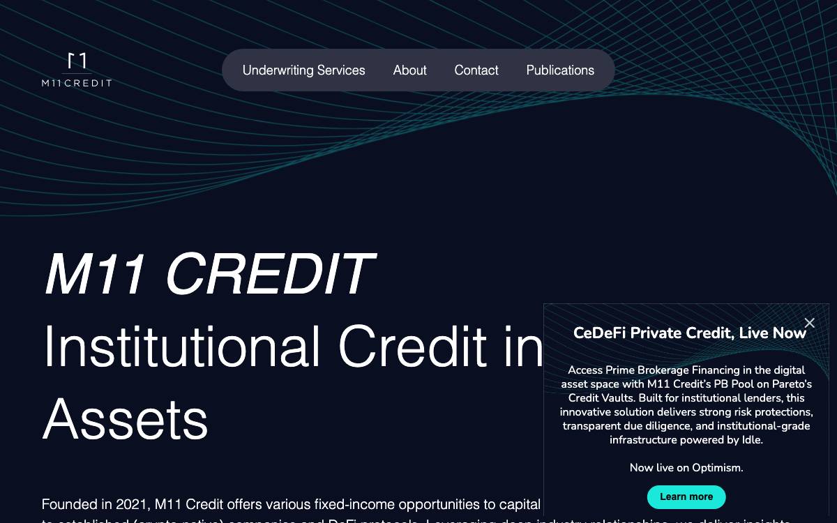 M11 Credit website preview
