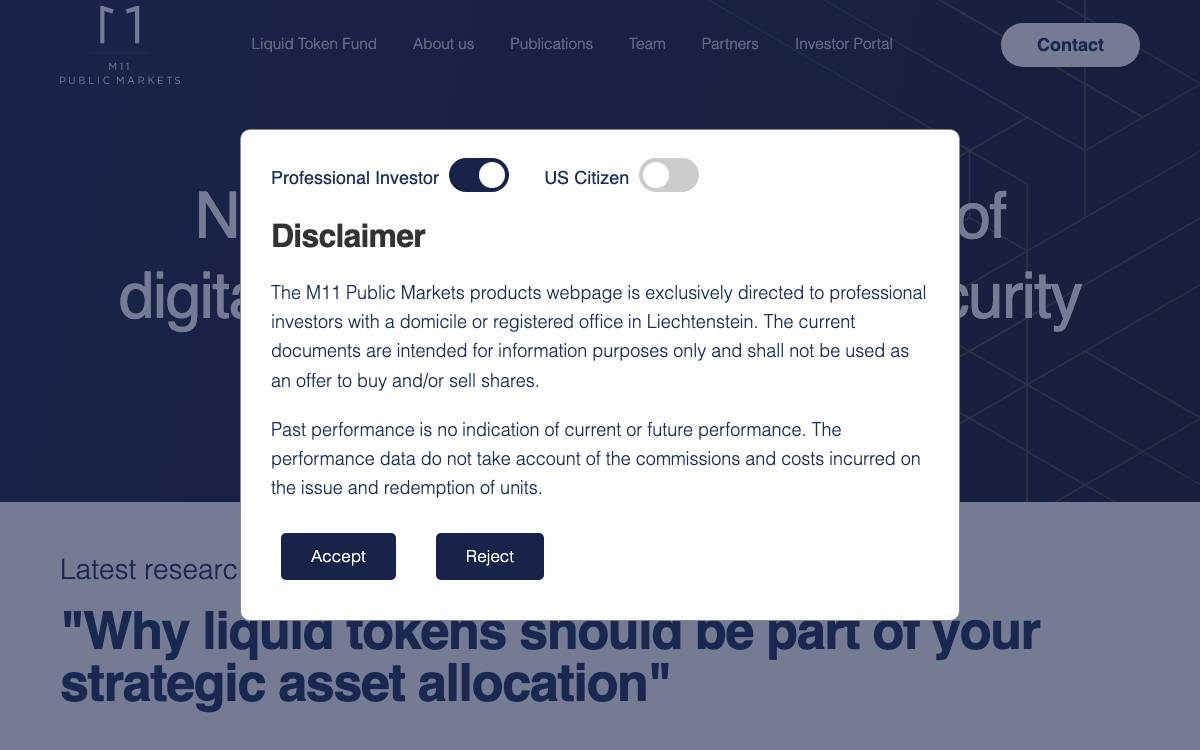 M11 Funds website preview