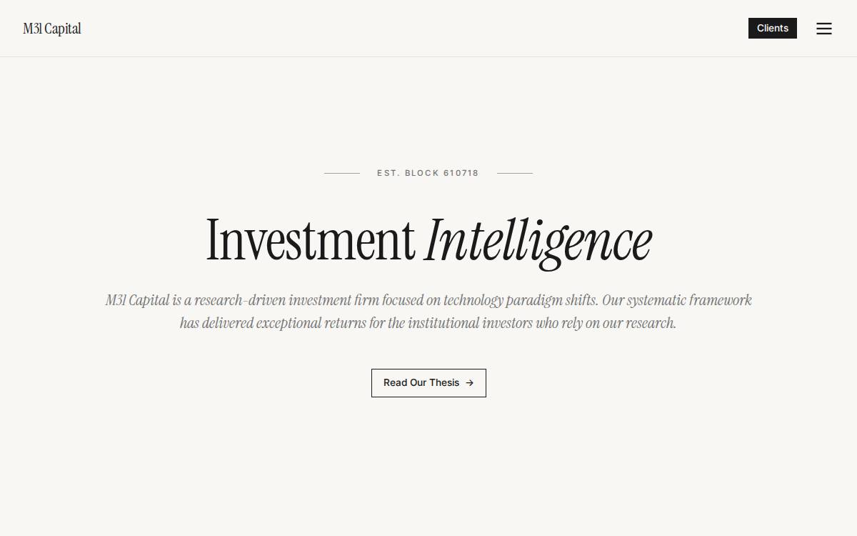 M31 Capital website preview