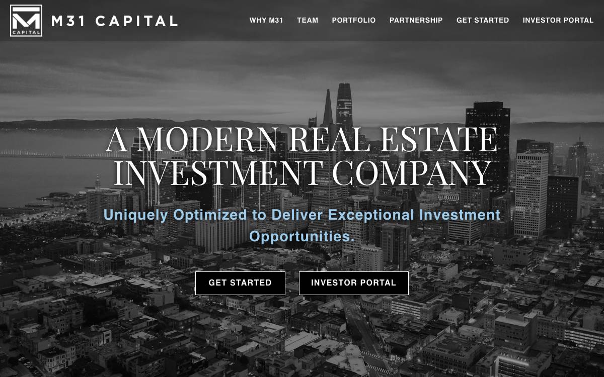 M31 Capital website preview