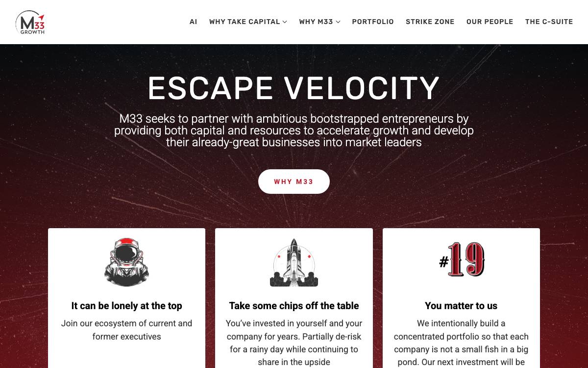 M33 Growth website preview