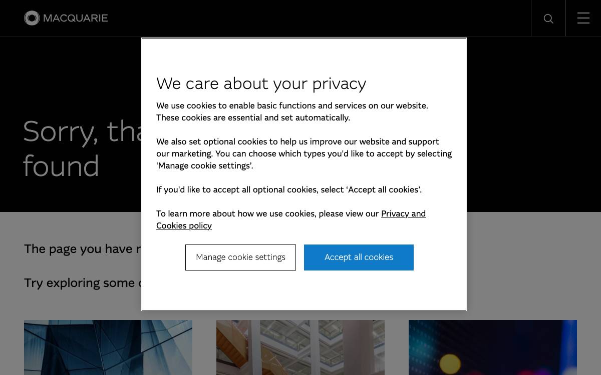 Macquarie Capital website preview