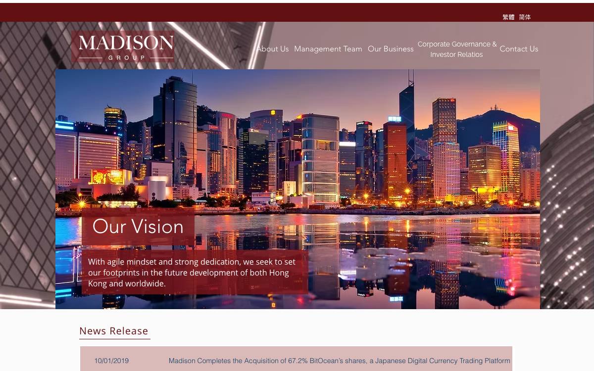 Madison Holdings Group website preview
