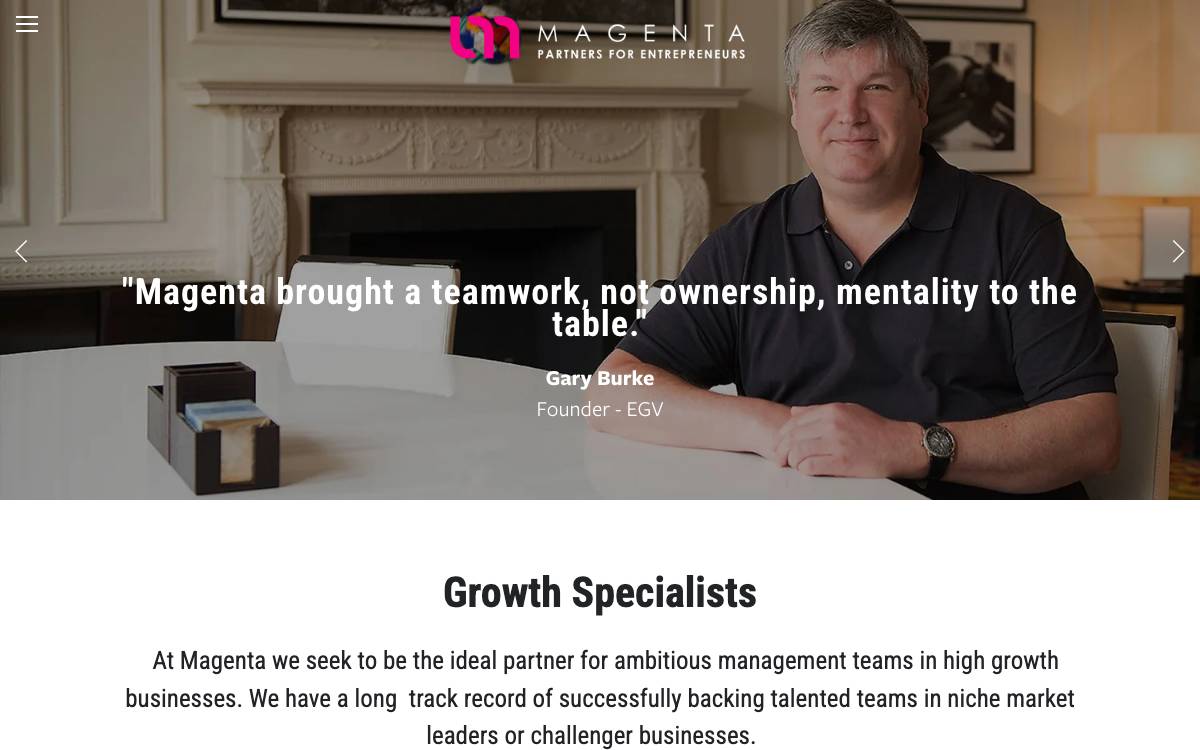Magenta Partners website preview