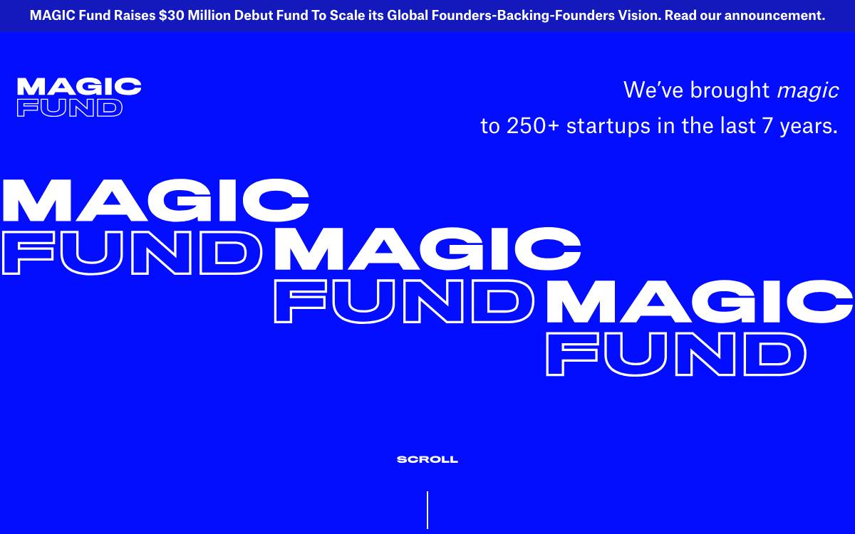 MAGIC Fund website preview
