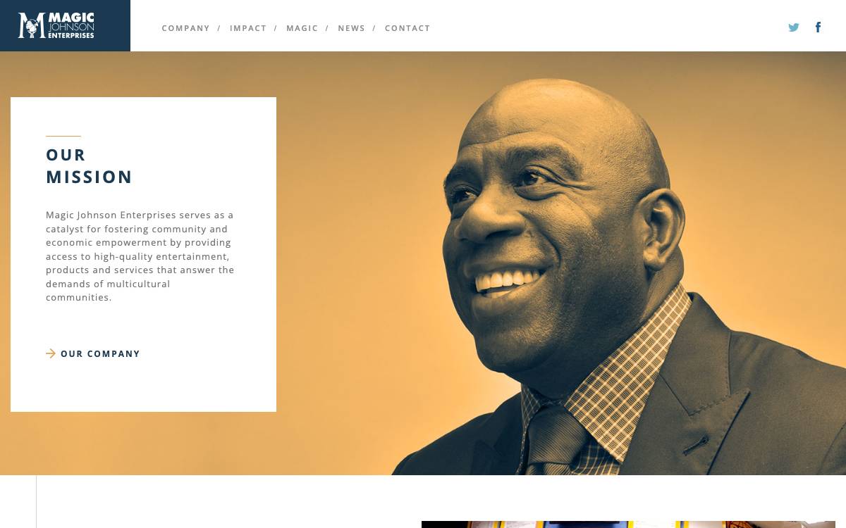 Magic Johnson Enterprises website preview