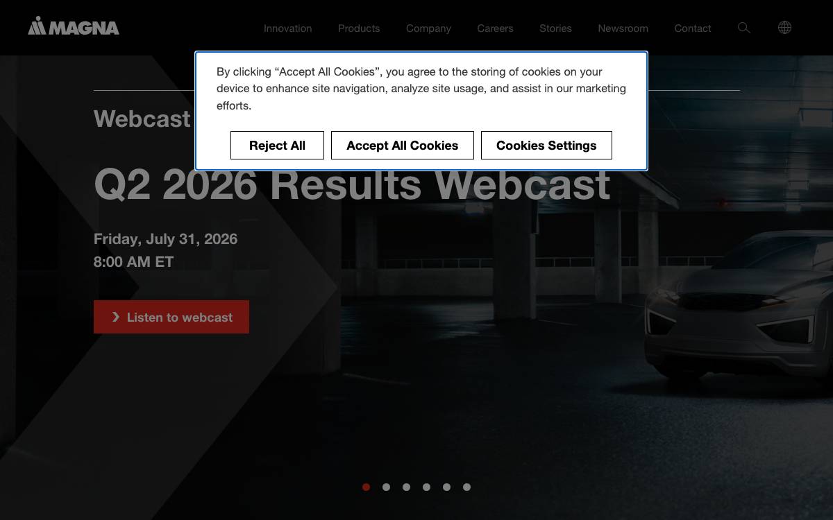 Magna strategic venture activity website preview