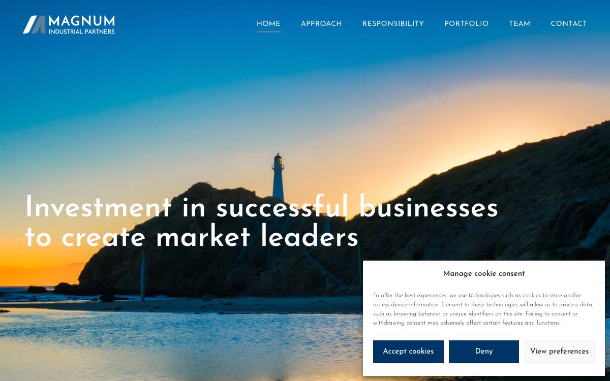 Magnum Industrial Partners Tres S.L. website preview