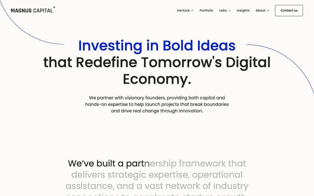 Magnus Capital website preview