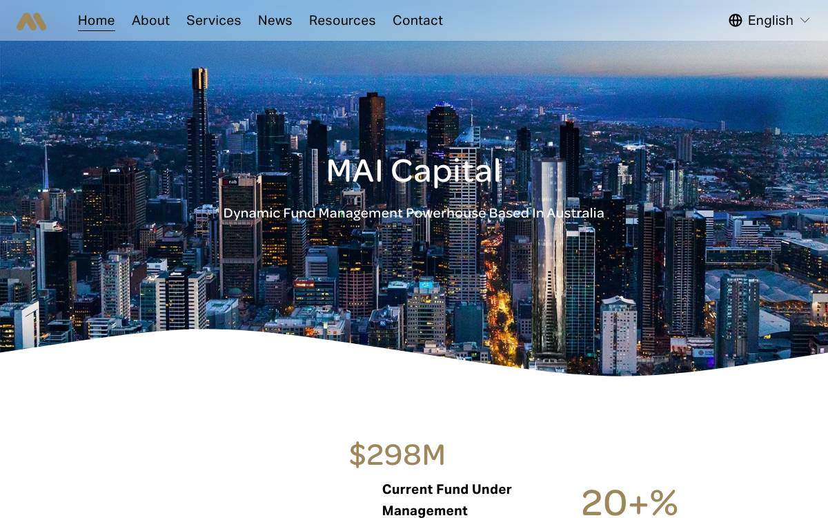 MAI Capital website preview