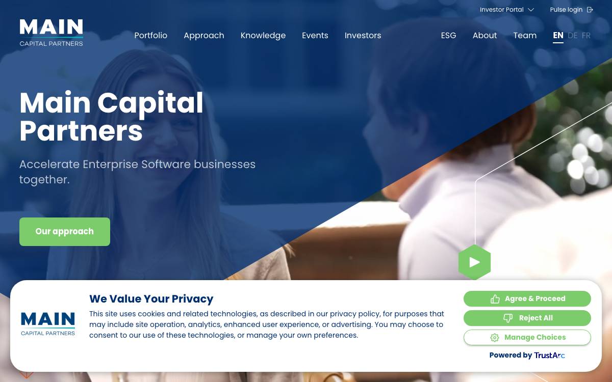 Main Capital Partners website preview